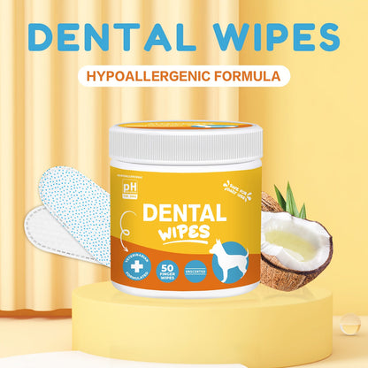 Pet Cleaning Wipes for Dogs & Cats - Ear Wipes Eye Wipes Dental Wipes Teeth Cleaning Kit, Soothing Deodorizing Itch Relief Coconut Scent, Gentle Daily Hygiene Wipes for All Breed Sizes