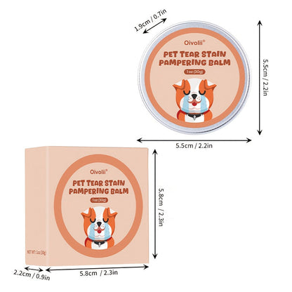 Pet Tear Stain Remover Balm – Gentle Non-Irritating Eye Cleaner for Dogs & Cats, Effectively Cleanses Tear Stains & Eye Discharge, 30g