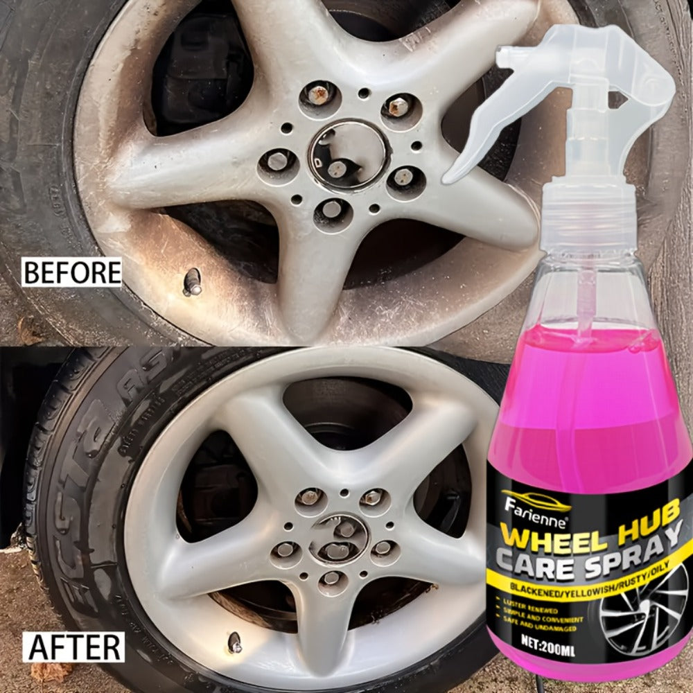 Iron Remover Spray for Wheels - Brake Dust Cleaner, Fallout Remover, Rust Protection for Alloy, Chrome, Painted & Steel Wheels, All Vehicles, Includes Microfiber Towel, 6.76 oz