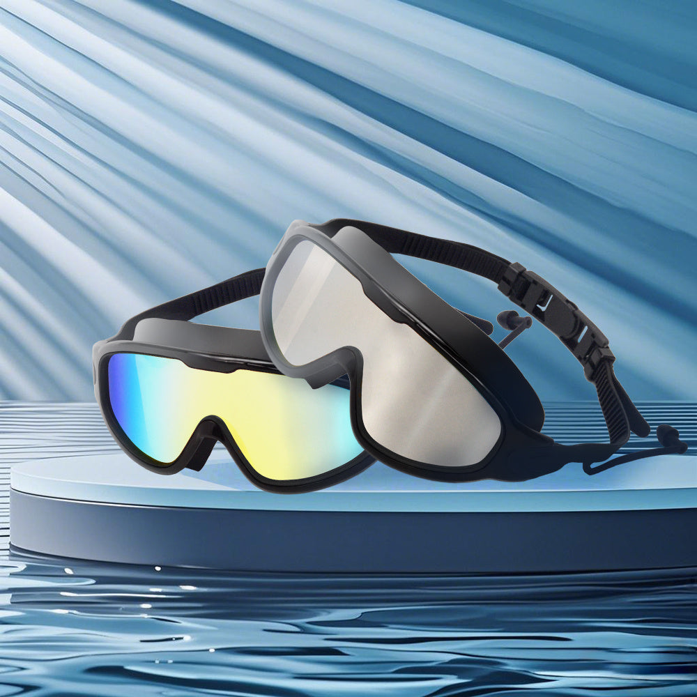 Anti-Fog Swim Goggles 2-Pack – Leak-Proof, UV Protection, Adjustable Fit for Adults, Youth, Men & Women | Pool & Beach Goggles