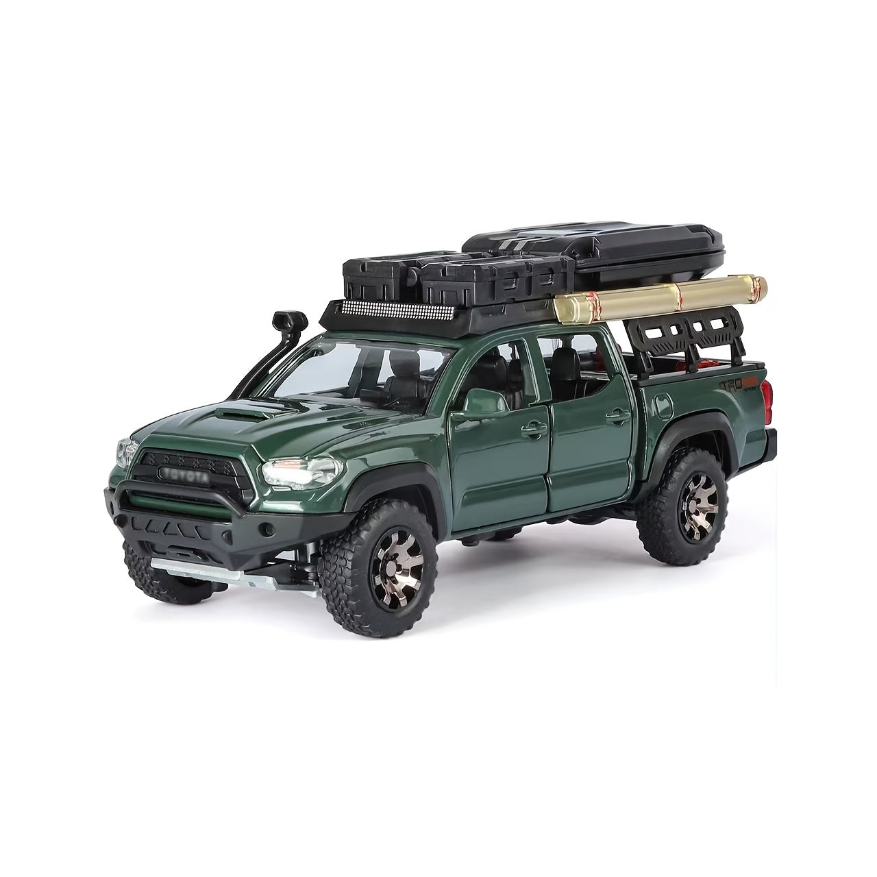 1:32 Scale Toyota Off-Road Die-Cast Model Car with Openable Doors – Zinc Alloy High-Detail Static Display Replica | Collectible Desktop Ornament | Birthday Holiday Gift for Car Enthusiasts