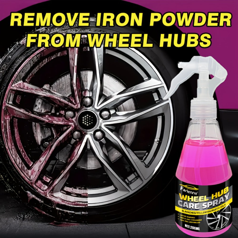 Iron Remover Spray for Wheels - Brake Dust Cleaner, Fallout Remover, Rust Protection for Alloy, Chrome, Painted & Steel Wheels, All Vehicles, Includes Microfiber Towel, 6.76 oz