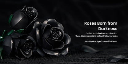 Black Rose Building Blocks Set 152 Pieces – 3 Gothic Artificial Flower Bouquet Brick Model Kit for Adults Teens, Unique Display Decor Gift for Valentine Birthday Anniversary Halloween Christmas