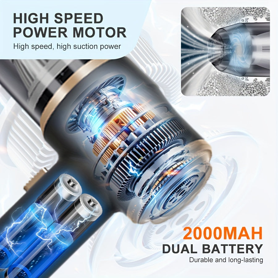 1pc Vacuum Cleaner 6000PA Wireless Handheld Vacuum Cleaner Home Appliances Car Vacuum Cleaner Wireless Handheld Car Vacuum Cleaner Vacuum And Blowing 2IN1 Portable Powerful Vacuum Cleaner Vacuum Cleaner Accessories Cleaning Accessories Small Applian