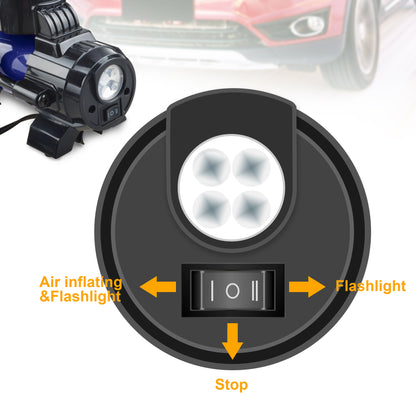 Portable Air Compressor Tire Inflator 150PSI – 120W 12V Auto Shut-Off, LED Display, 35L/min Fast Inflate for Car Bike Truck SUV Ball