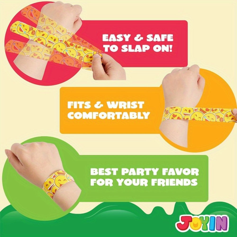 288 Pcs Slap Bracelets Party Favors Bulk Set – 36 Colorful Designs for Kids, Classroom Prizes, Goodie Bags, Easter Halloween Valentine Birthday Party Supplies
