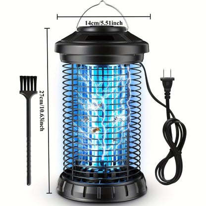 Portable Bug Zapper 4200V – Electric Mosquito Killer & Indoor Fly Trap, UV Insect Zapper for Home, Bedroom, Kitchen, Backyard & Camping, Chemical-Free Bug Repellent Mosquito Trap – Black
