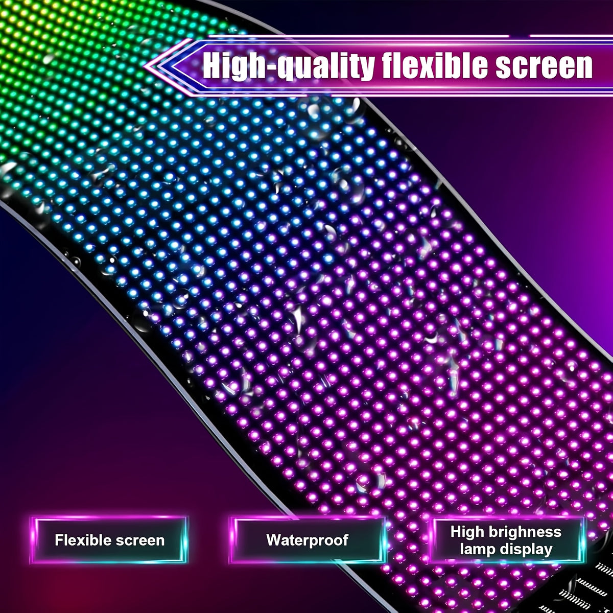 Smart Lighting-Devil Eyes LED Light, 23.42''x4.72'' Scrolling Bright Advertising, Programmable LED Sign, Flexible Digital Matrix Display, [High Refresh Rate Screen], LED Lights for Car, Perfect Wedding Decorations, And More