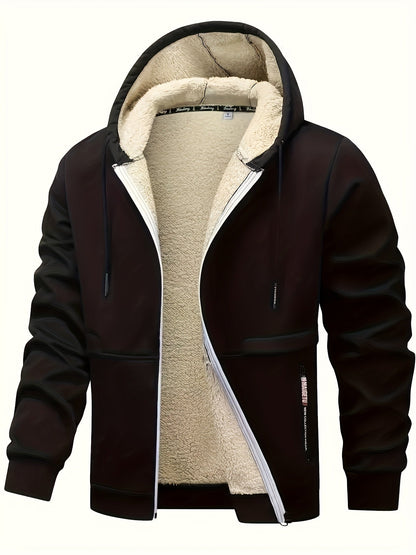 Men's Versatile Fleece Zip-Up Hoodie