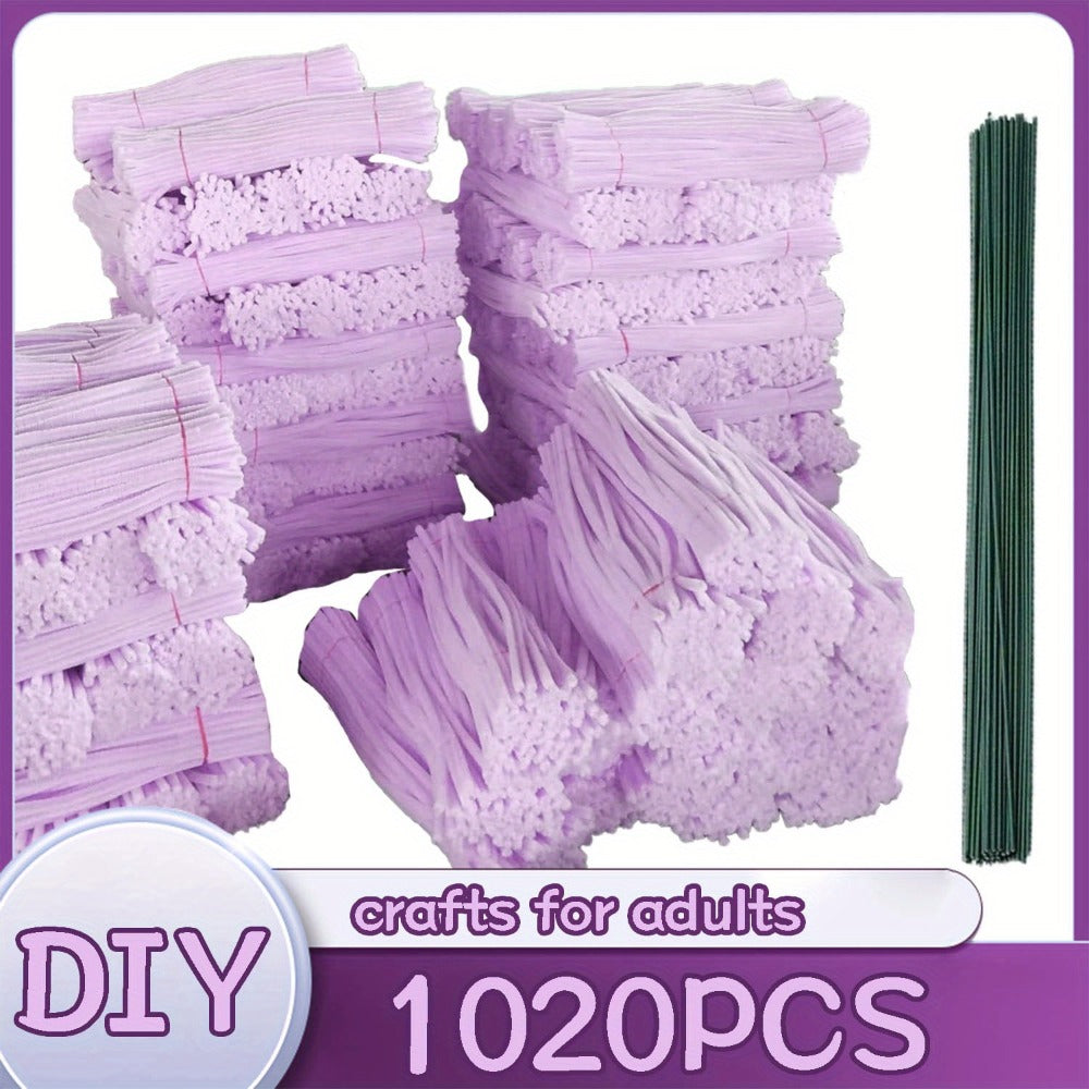 Pipe Cleaners 1020pcs Chenille Stems 20 Colors – Upgraded Thick Fuzzy Sticks with Patterned Rods for Kids Adults Teachers, DIY Arts & Crafts Supplies Bulk Set Birthday Christmas Gift