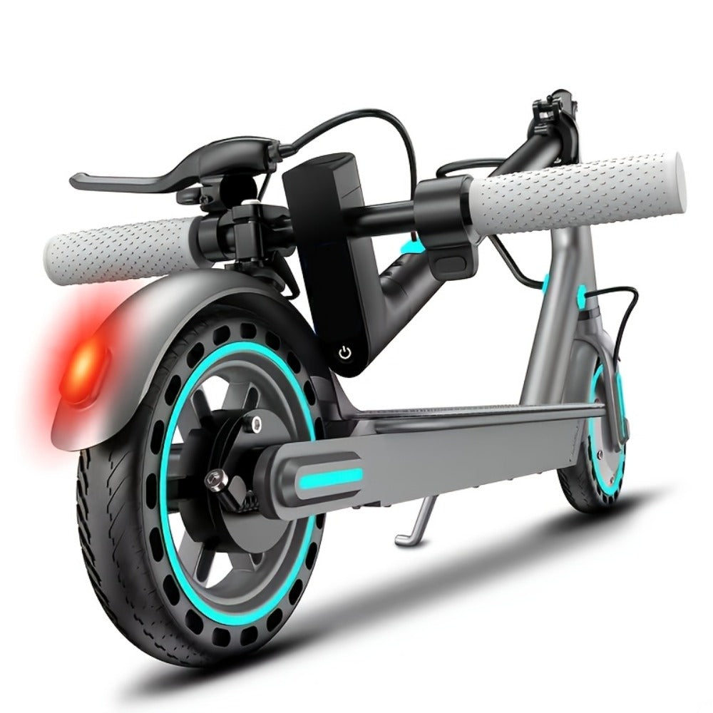 350W Foldable Electric Scooter for Adults 8.5 Inch Solid Tires 3-Speed LCD Display Dual Drum Brake EABS 15-20km Range 265 lb Capacity 32 lb Lightweight Urban Commuter E-Scooter