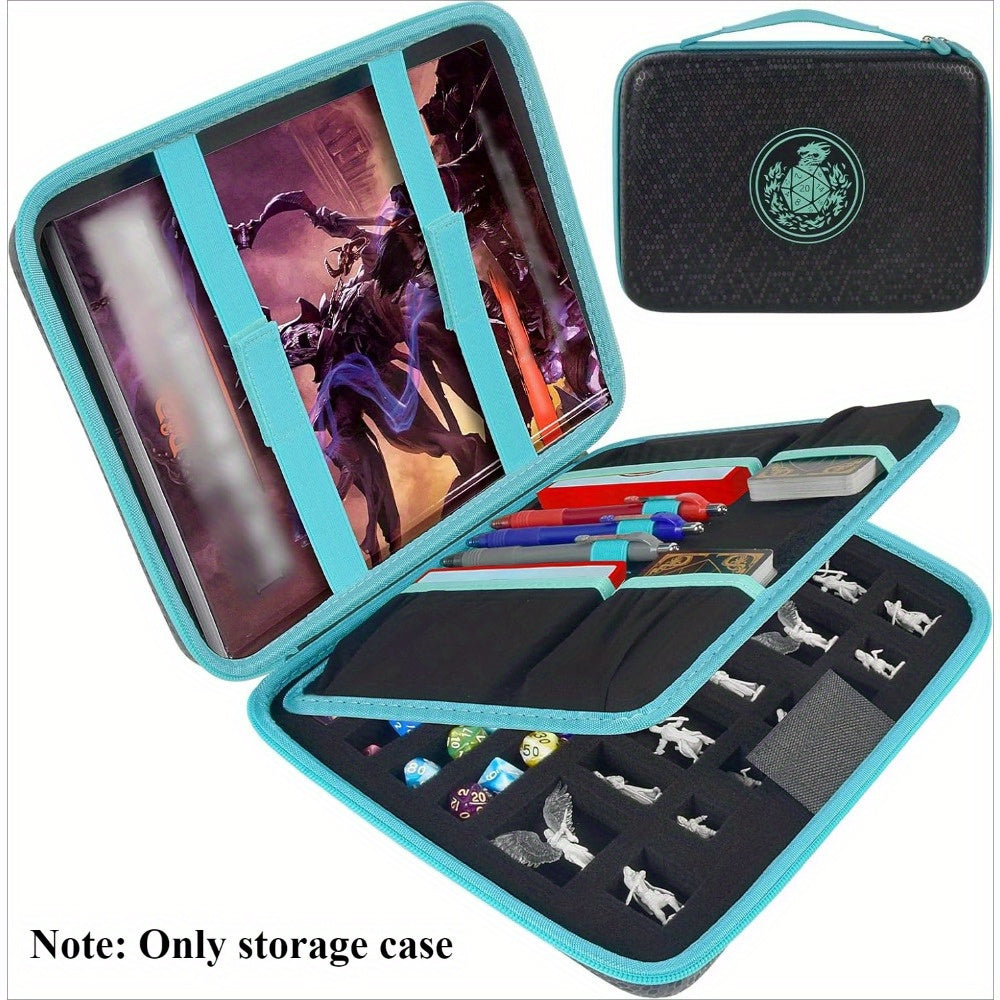DND Dice Tray & Storage Box for D&D MTG RPG Tabletop Games – Polyhedral Dice Holder Organizer Case for D20 D12 D10 D8 D6 D4, Gamer Gift, Case Only (Green, Grey, Red, Black)