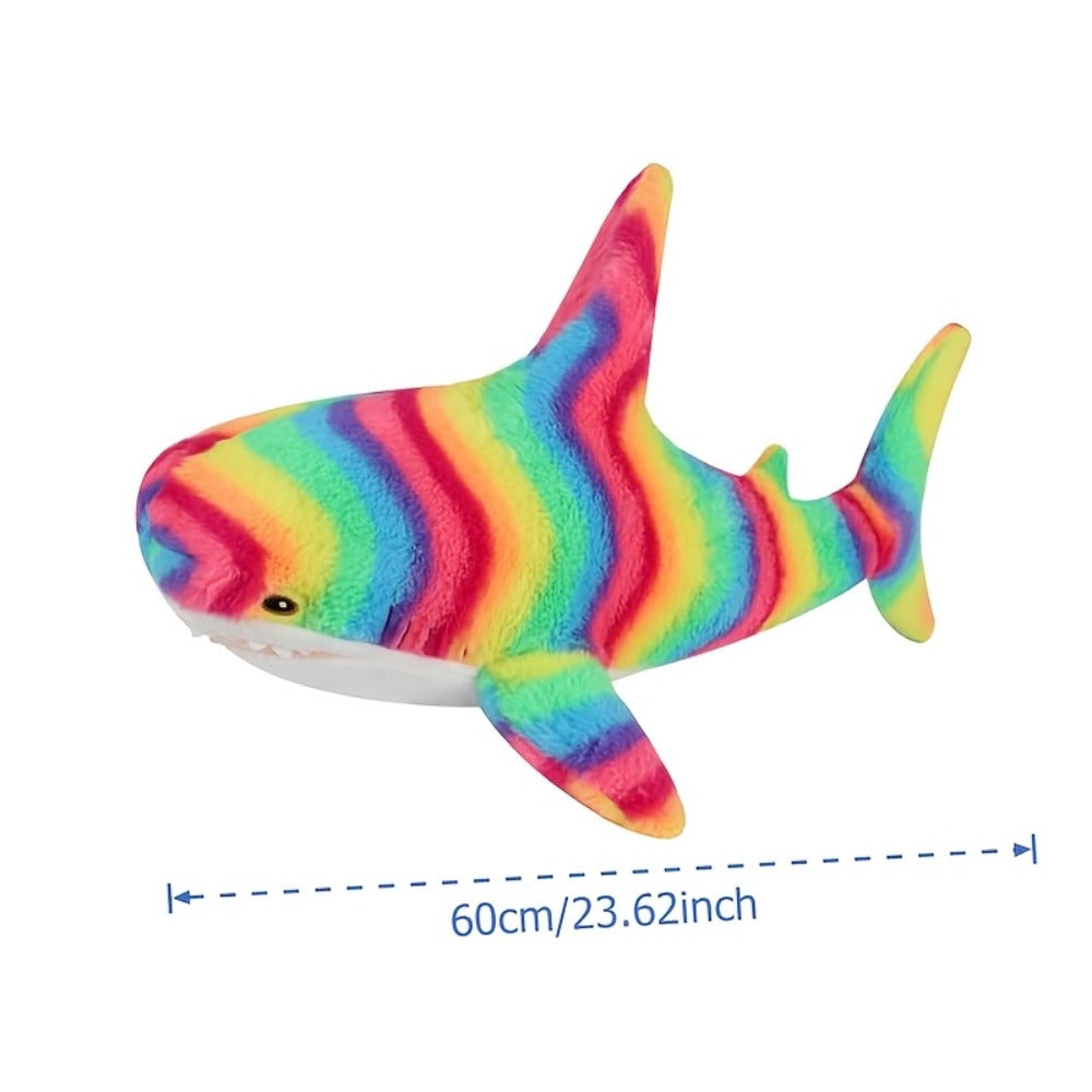Shark Plush Stuffed Animal Mixed Colors – Cute Soft Shark Doll Couch Throw Pillow, Ocean Animal Toy Gift for Girls Kids Women Birthday Christmas Holiday