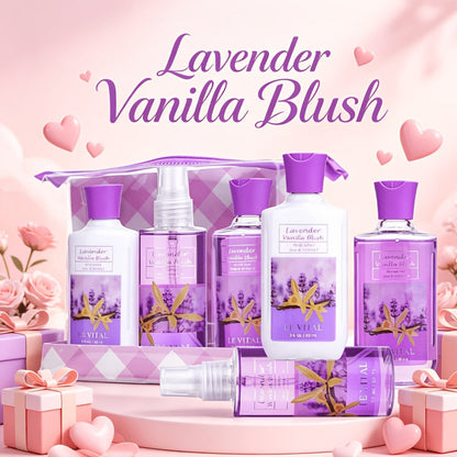 Bath Body Care Gift Set Shower Gel Body Lotion Body Mist Aloe Vera Vitamin E Glycerin Deep Moisturizing Fragrance Set for Women Cherry Blossom Lavender Vanilla Coconut All Skin Types
