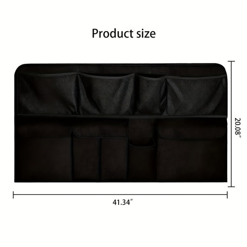 Car Trunk Organizer Bag - High Capacity Oxford Cloth Rear Seat Storage with Adjustable Dividers & Storage Pockets, Universal Fit for Cars, SUVs & Trucks