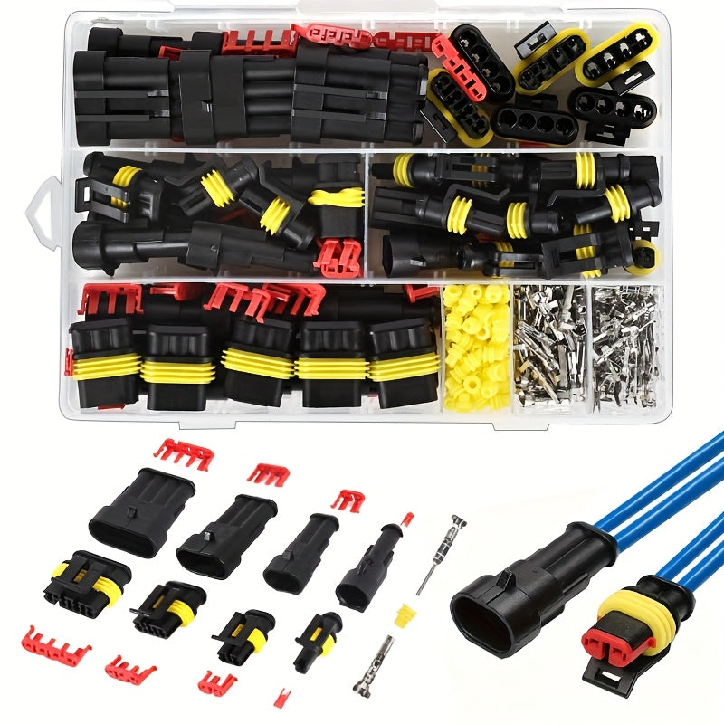 355pcs/352pcs Automotive Electrical Connector Terminals Kit - Durable 1/ 2/ 3/ 4 Pin Wire Plugs for Car Repair And Maintenance - Easy to Install And Use