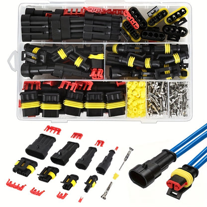 355pcs/352pcs Automotive Electrical Connector Terminals Kit - Durable 1/ 2/ 3/ 4 Pin Wire Plugs for Car Repair And Maintenance - Easy to Install And Use