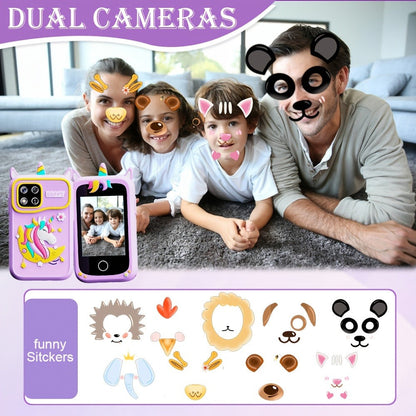 Kids Educational Smartphone Toy with 1080P HD Camera, 20 Mini-Games, Music, Stories & Habit Training – Learning Toy for Boys Girls Ages 3-14, Birthday Christmas Gift