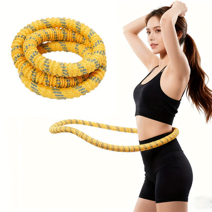 Foldable Pilates Ring Fitness Circle with Soft Spring – Silent Full-Coverage Non-Pinching Waist Trainer Exercise Circle – Portable Pilates Equipment for Home Gym Workout Gift for Women