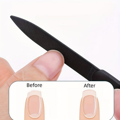 Heavy Duty Nail Clippers for Thick Toenails Seniors — Stainless Steel Concave Blade Large Opening Long Angled Handle, No-Splash Elderly Friendly Precision Toenail Trimmer with Nail File 2pcs