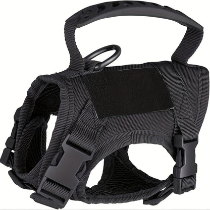 Cat Tactical Vest Harness Adjustable 600D Chest Strap for Cats & Puppies - Escape-Proof Training Vest Harness in Black Khaki Red Rose Red Mineral Green & Mixed Colors