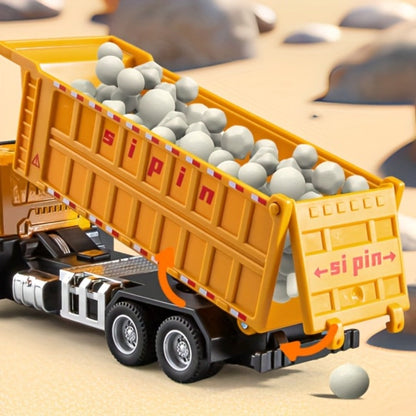 Die-Cast Construction Vehicle Toy Set – Mini Alloy Excavator, Dump Truck, Cement Mixer & Crane Trucks for Toddlers Boys Ages 3+, No Battery Needed, Birthday Christmas Gift