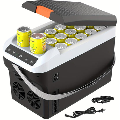 Portable Car Refrigerator Cooler & Warmer, 12V/24V DC & 120V AC Thermoelectric Fridge with Dual-Core Cooling – 23 or 31 Quart Electric Cooler for Camping, RV, Road Trip and Fishing