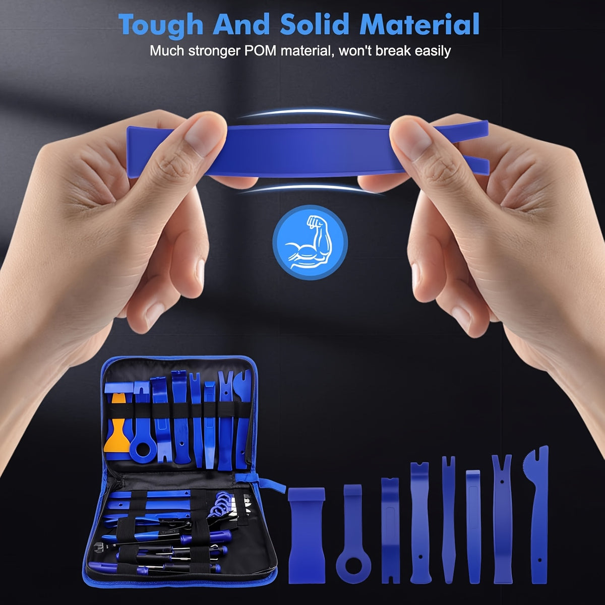240pcs Auto Trim Removal Tool, Auto Push Pin Bumper Retainer Clip Set Fastener Terminal Remover Tool Adhesive Cable Clips Pry Kit Car Panel Radio Removal Auto Clip Pliers, for Car Interior & Exterior Repair