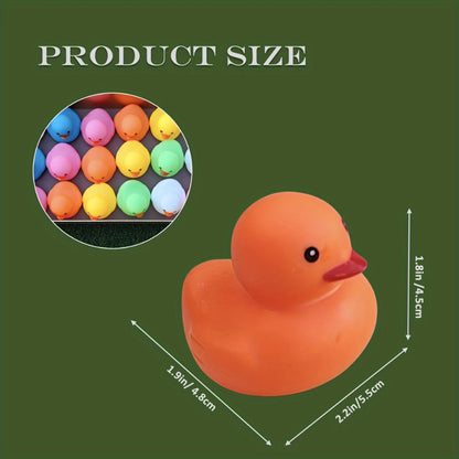 Rubber Ducks Bulk 72 Pack Assorted Colorful Mini Rubber Duck Bath Toys for Kids – Pool Party Favors Birthday Goodie Bags Baby Shower Gifts Car Ducking Holiday Craft Supplies & Classroom Prizes