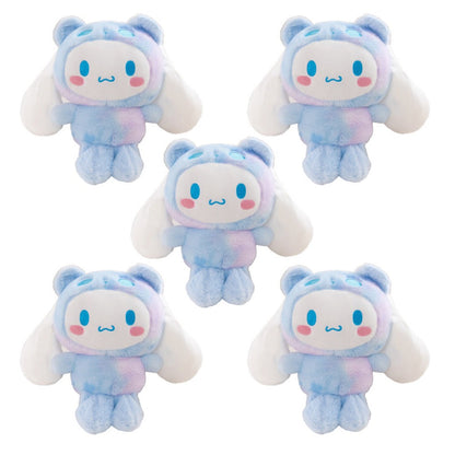 Sanrio Tie Dye Plush Set of 5 – Kawaii Hello Kitty Kuromi My Melody Cinnamoroll Gudetama Stuffed Animals, Room Decor & Birthday Holiday Gift for Girls