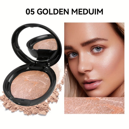 Full Coverage Bake Foundation 24H Wear – Light Breathable Semi-Matte Finish, Natural Defect Cover for All Skin Tones, 6 Shades Rose Ivory Sand
