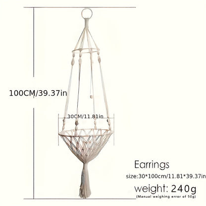 Hand-Woven Rope Cat Hammock & Swing Bed – Indoor Cat Nest Basket for 1-2 Cats, 11.81" & 15.75" Diameter