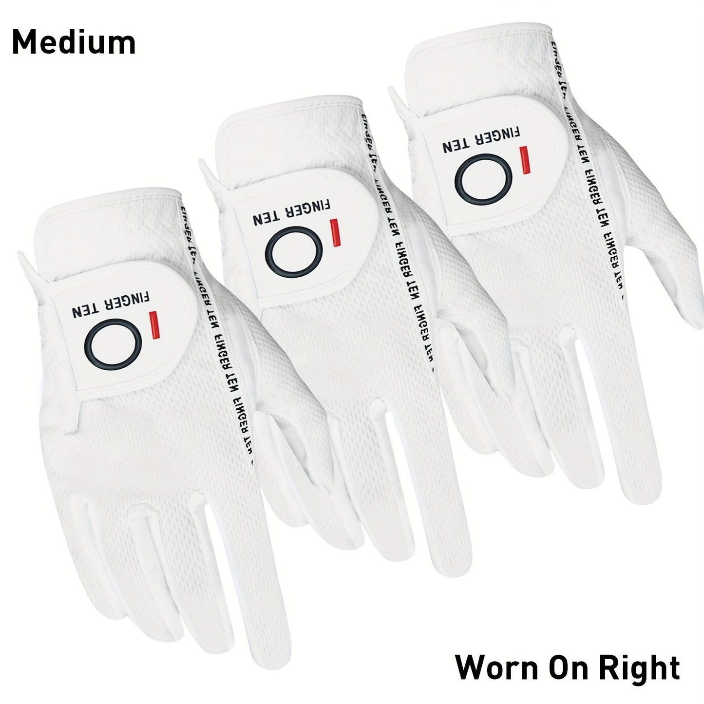 Wet Weather Golf Gloves Rain Grip 3-Pack for Men | Breathable Water-Resistant Golf Gloves for Left & Right Hand – Durable Comfortable Fit in Hot & Wet Conditions (Black, Gray, White | S–3XL)