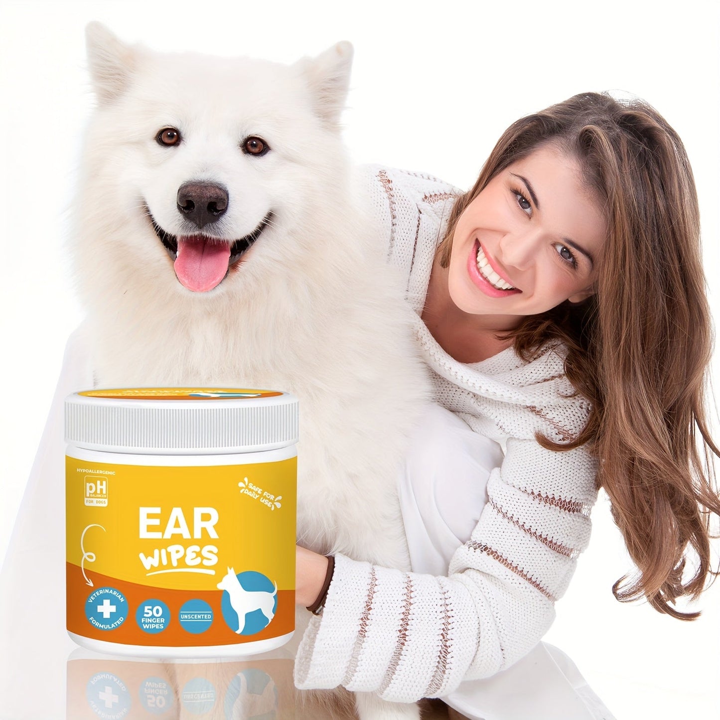 Pet Cleaning Wipes for Dogs & Cats - Ear Wipes Eye Wipes Dental Wipes Teeth Cleaning Kit, Soothing Deodorizing Itch Relief Coconut Scent, Gentle Daily Hygiene Wipes for All Breed Sizes