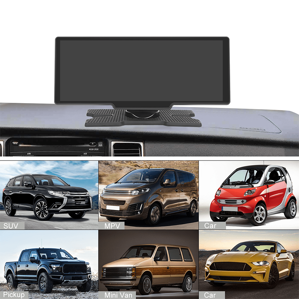 10.26 Inch IPS Portable with Wireless Carplay Android Car Recorder Screen, 7-32V Touchscreen with Voice Assistant/ FM Transmitter/ AUX/ GPS Navigation/ Airplayer +1080P Backup Camera As a Christmas Gift.