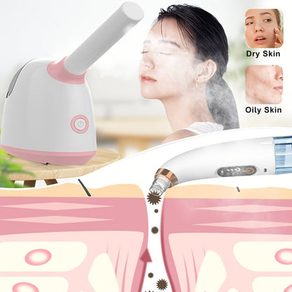 Facial Steamer Nano Ion Mist - Deep Pore Cleansing Home Spa Face Steamer with 360° Rotatable Arm, Blackhead Remover, Portable & Salon-Grade Skin Hydration Beauty Tool