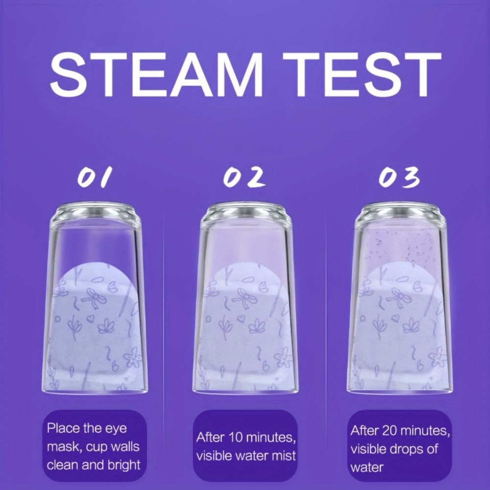 Self-Heating Steam Eye Mask Lavender Warm Compress for Dry Eyes Fatigue & Strain Relief – Moisturizing Aromatherapy Sleep & Travel Eye Patch Hypoallergenic All Skin Types 30pcs 60pcs