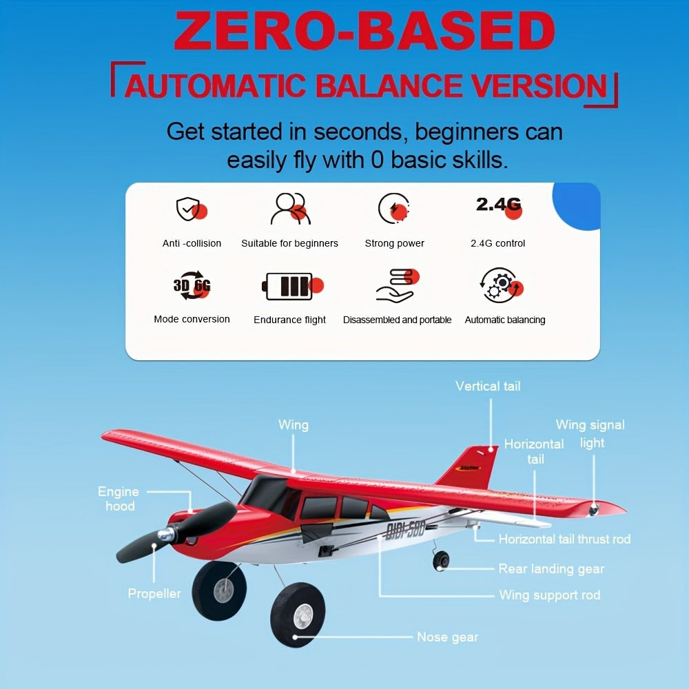 RC Airplane QIDI560 M7 Brushless Fixed Wing – 6-Channel 6-Axis Gyro Remote Control Plane with 3D Stunts, EPP Foam Aircraft, 120M Range, 2 Batteries Included, Gift for Beginners & Hobbyists