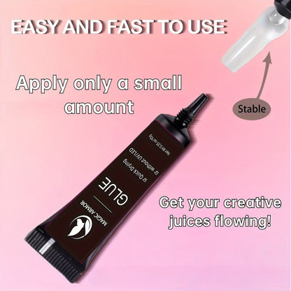 Press On Nail Glue with Remover Kit Super Strong 10g Clear Drying Adhesive for Acrylic False Nails Long Lasting Hold Nail Art Glue and Remover Set Salon Quality at Home