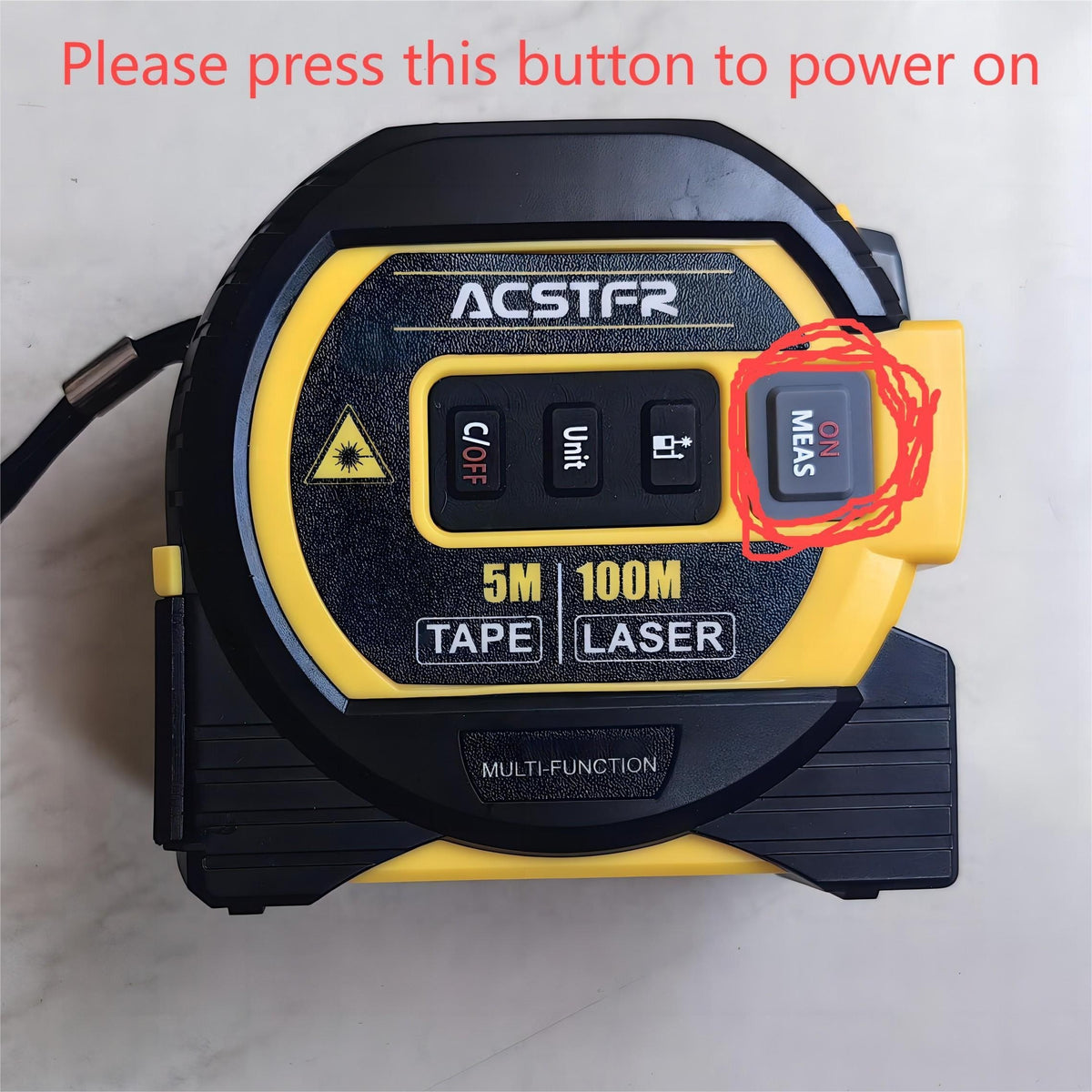 1pc Laser Tape Measure 3in 1 Digital Tape Measure High Precision Laser Rangefinder Steel Tape Measure, Equipped with 2AAA Batteries