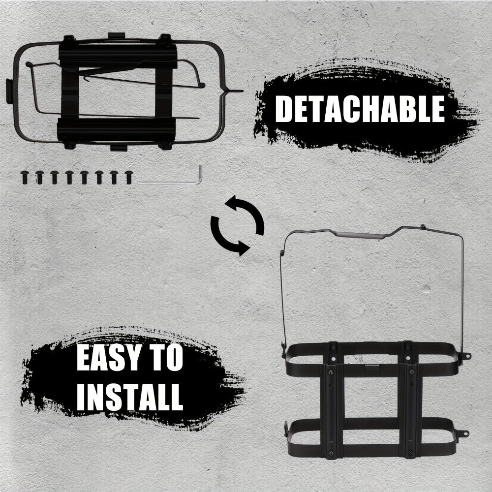 Jerry Can Holder Mount 5 Gallon 20L NATO Style Steel Gas Can Lockable Mounting Bracket for Jeep Truck RV Motorcycle Overlanding Camping Off-Road Universal Fit