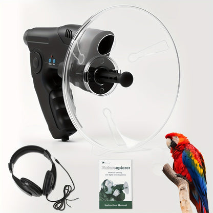 Bionic Ear Sound Amplifier with 8x Monocular Telescope, Long-Range Digital Audio Listening Device with Headphones for Bird Watching Nature Observation Outdoor Surveillance, Compact Lightweight Spy Ear