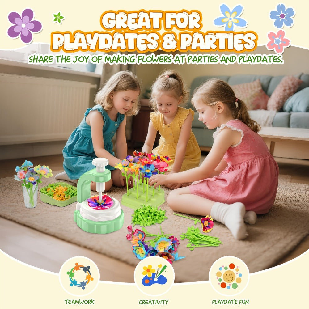 Build Your Own Flower Bouquet Kit for Kids – DIY Arts and Crafts Flower Toy Creative Activity, Educational Gift for Girls Boys Toddlers Ages 3 4 5 6
