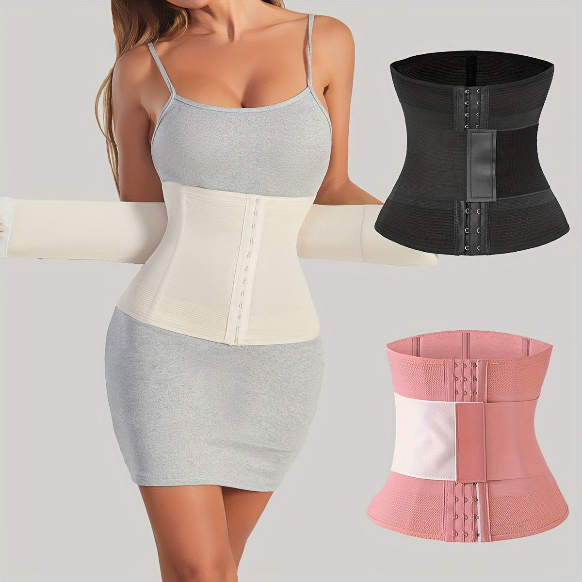 Women's Medium Control Waist Cincher - Solid Color Body Smoothing