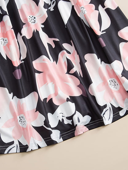 Mommy and Me Floral Dress Set - Floral Long Sleeve Summer