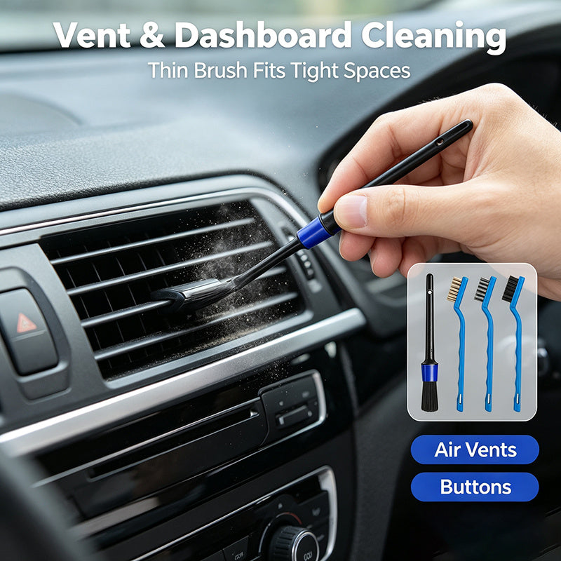 25pcs Cleaning Brush Car Detailing Kit, Car Detailing Brush Set, Car Cleaning Kit, Auto Detailing Tools for Interior Exterior Wheels, Professional Car Wash Additions with Windshield Cleaning Tool And Storage Box