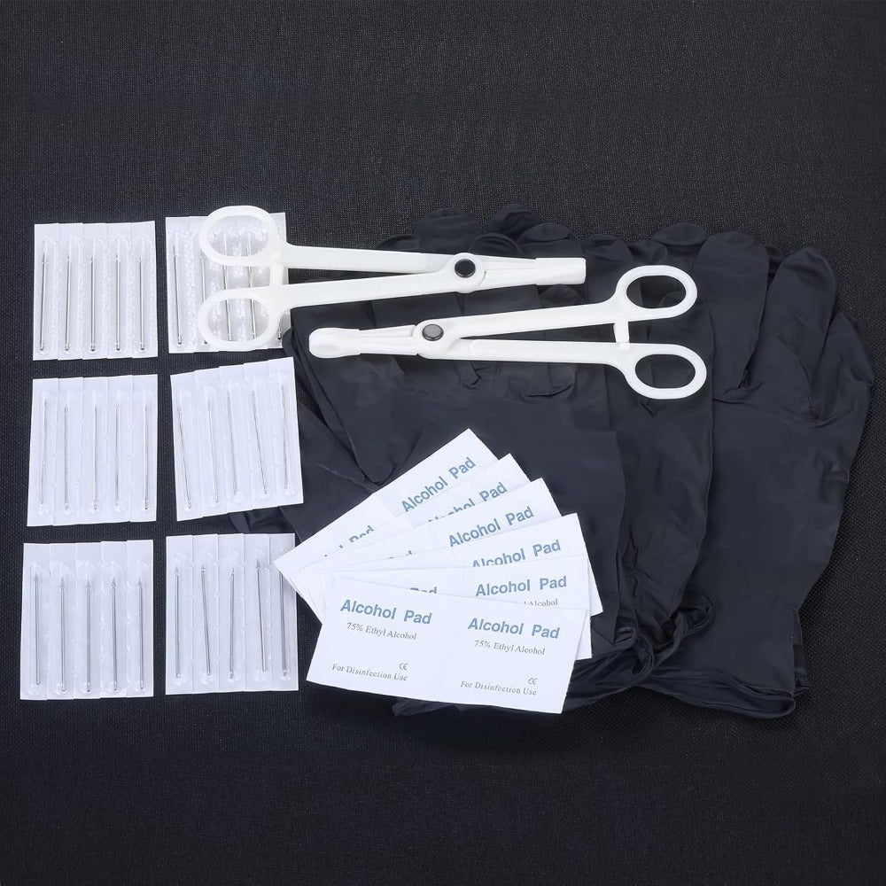 Body Piercing Jewelry Set 116pcs Stainless Steel – 14G 16G Mix BCR CBR Labret Lip Rings, Cartilage Daith Earrings, Nose Septum & Belly Studs