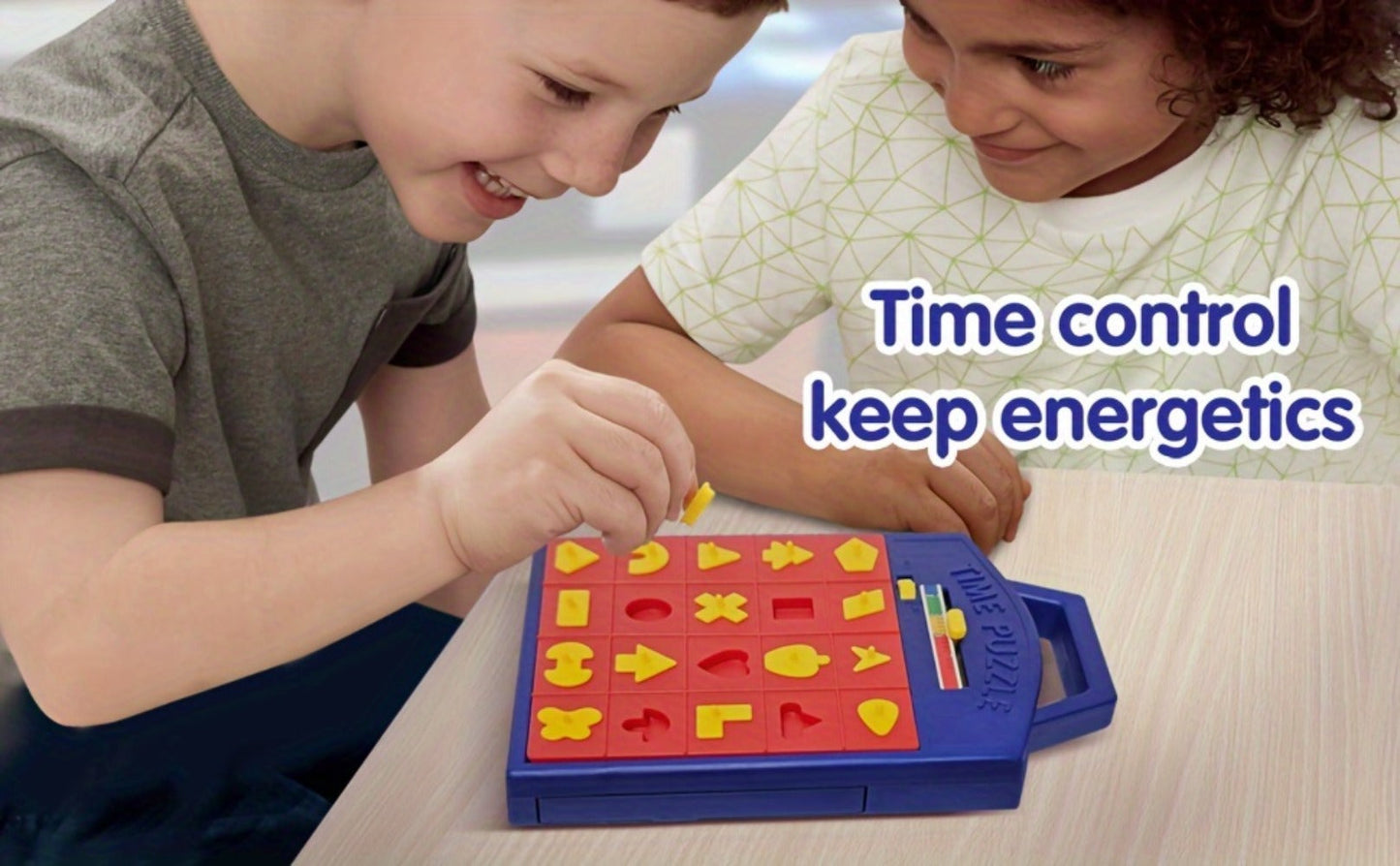 Shape Puzzle Pop-Up Board Game for Kids – Interactive Timer Matching Game with 3 Difficulty Levels, Hand-Eye Coordination STEM Toy, Educational Birthday Gift for Boys & Girls Ages 3+
