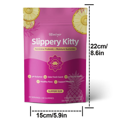 Women's Probiotic Gummies with Slippery Elm for pH Balance & Freshness – Pineapple Flavour, 60 Gummies, 30-Day Supply | Healthy Flora Support | ShopVora UK