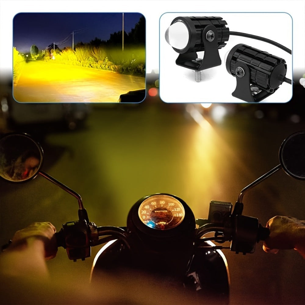 LED Work Lights 2pcs 24W Super Bright – Dual Color White & Amber, 9-36V Universal Fit for Car Truck ATV Off-Road SUV, Waterproof Driving Work Lamp Set